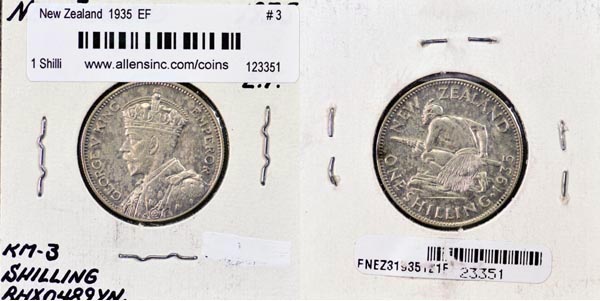New Zealand, 1935 1 Shilling, Cat# 3 MAIN