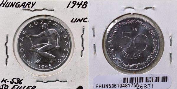 Hungary, 1948 BP 50 Filler, Cat# 536 MAIN