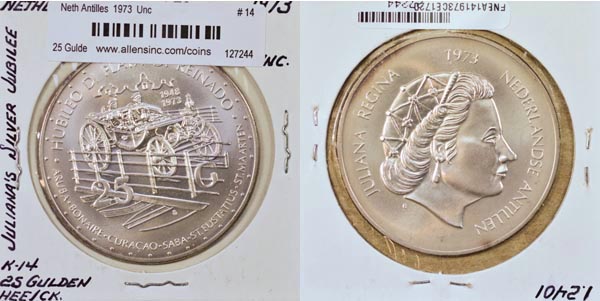 Netherlands Antilles, 1973 25 Gulden, Cat# 14 MAIN