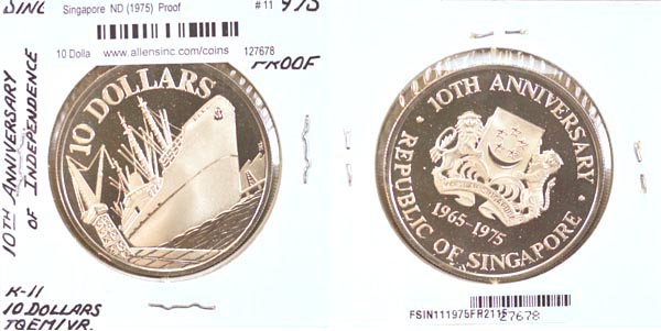 Singapore, ND (1975) 10 Dollars, Cat# 11 MAIN