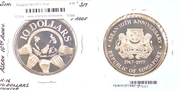 Singapore, ND (1977) 10 Dollars, Cat# 16 MAIN
