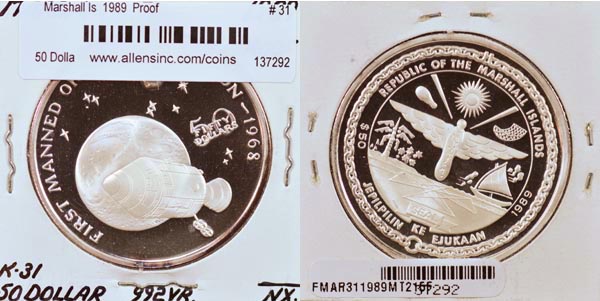 Marshall Islands, 1989 50 Dollars, Cat# 31 MAIN
