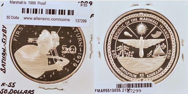 Marshall Islands, 1989 50 Dollars, Cat# 55 MAIN