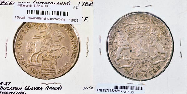 Netherlands, Zeeland, 1762 SR 1 Ducaton, Cat# 57 MAIN