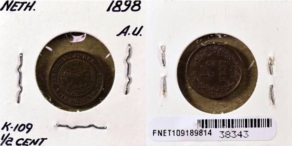 Netherlands, 1898 1/2 Cent, Cat# 109.2 MAIN