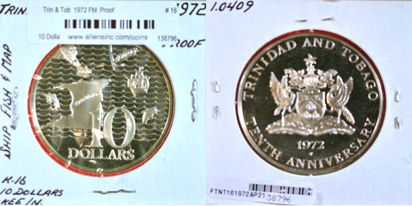 Trinidad & Tobago, 1972 FM 10 Dollars, Cat# 16 MAIN