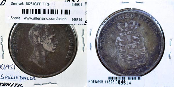 Denmark, 1848 (c) 1 Speciedaler, Cat# 742 MAIN