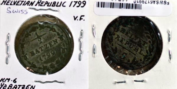 Switzerland, Helvetian Republic, 1799 1/2 Batzen, Cat# A6 MAIN