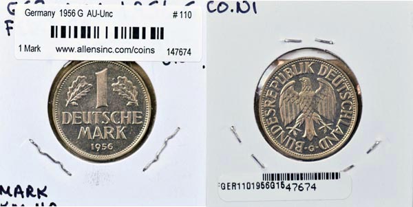 Germany, 1956 G 1 Mark, Cat# 110 MAIN
