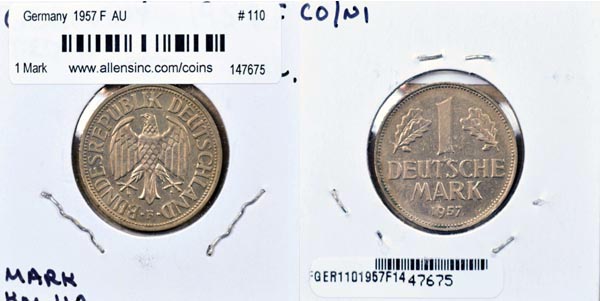 Germany, 1957 F 1 Mark, Cat# 110 MAIN