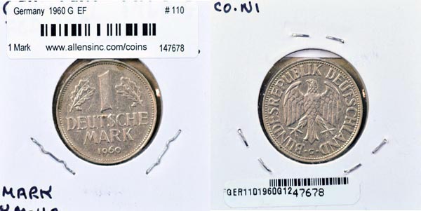 Germany, 1960 G 1 Mark, Cat# 110 MAIN