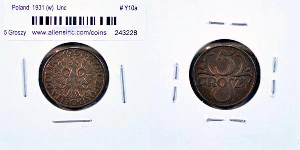 Poland, 1931 (w) 5 Groszy, Cat# Y10a MAIN