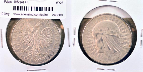 Poland, 1932 (w) 10 Zlotych, Cat# Y22 MAIN