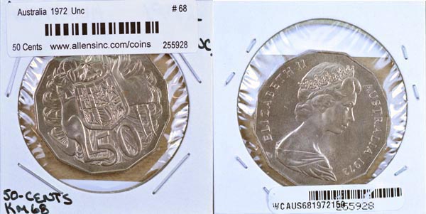 Australia, 1972 50 Cents, Cat# 68 MAIN