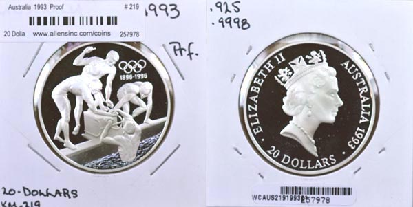 Australia, 1993 20 Dollars, Cat# 219 MAIN