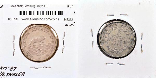German States, Anhalt-Dessau, 1914 A 3 Mark, Cat# 30 MAIN