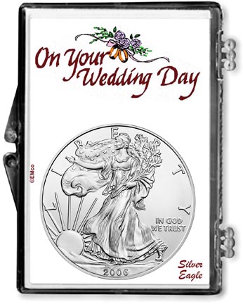 2006 Wedding Day American Silver Eagle Gift Display MAIN