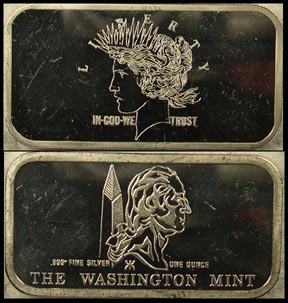 Peace Dollar' Art Bar by Washington Mint. MAIN