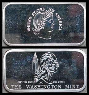 Barber Design' Art Bar by Washington Mint. MAIN