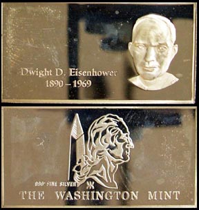 Dwight D. Eisenhower' Art Bar by Washington Mint. MAIN