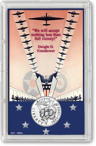 World War II Commemorative Half Dollar Display LARGE
