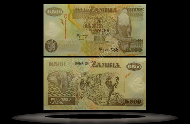 Zambia Banknote, 1000 Kwacha, 2009, P#44g MAIN