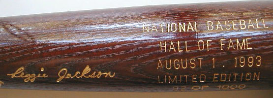 1993 Hall of Fame Induction Bat MAIN