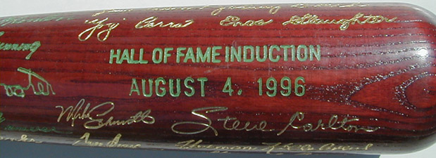 1996 Hall of Fame Induction Day Commemorative Bat MAIN