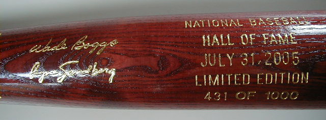 2005 Hall of Fame Induction Bat MAIN