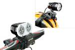 buy 1200L+ Dual Quad  Headlight with XML-3 Helmet mounted Headlight