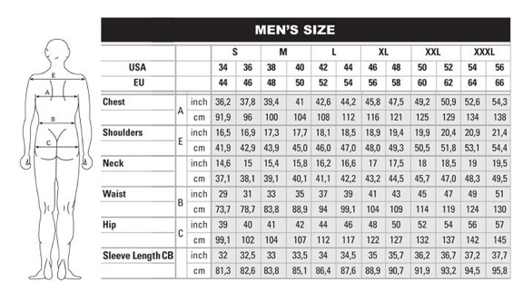 mens size chart conversion