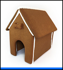 Dog Gingerbread House Only - Assembled THUMBNAIL