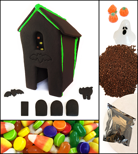 halloween gingerbread house kit