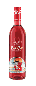 red cat wine in a bag