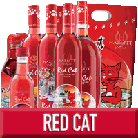 red cat wine in a bag