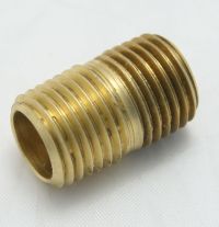 Brass Close Nipple 7/8" Long 1/4" Male Pipe Thread MAIN