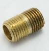 Brass Close Nipple 7/8" Long 1/4" Male Pipe Thread THUMBNAIL