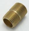 Brass Close Nipple 1" Long 3/8" Male Pipe Thread THUMBNAIL