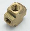 Brass Cross 1/8 Female Pipe Thread THUMBNAIL
