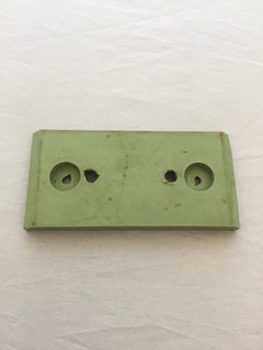 ON-3, Grabber Pad, 60 Duro Green, 3-15/16 X 1-7/8 Molded with Steel Insert, Modified THUMBNAIL
