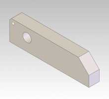 DL-2, LOCKBORE STOP, Delrin 3/4 X 1-1/2 X 5-11/16"0 THUMBNAIL