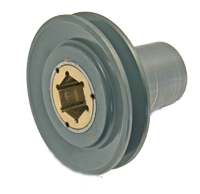 Pulley, BK55H Pulley Single Sheave 5-OD  1.997 Bore with Oilite (Modified) (Auto-Feed), Hex Pulley MAIN