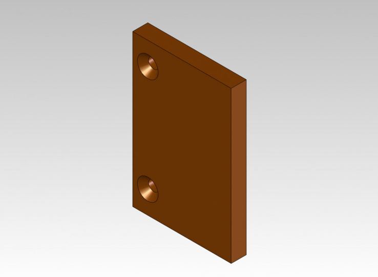 CHIPOUT, FUNCTION HOLE CHIPOUT FOR USE WITH CHISEL BACK SECTION, RYERTEX 1/2 X 3-1/4 X 5". LARGE