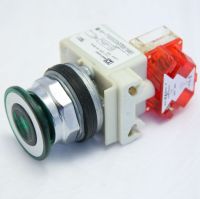 Pushbutton Illuminated, Maintained (Push/Pull), 2 Position, Green Button, 1 N.C. Contact, Type: K, MAIN