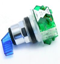 Selector Switch Non-Illuminated, Maintained, 3 Position, Blue Knob, 2 N.O. Contact, Type: K, Size: 3 MAIN