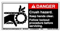 Label, Danger, Crush Hazard MAIN