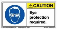 Label, Caution, Eye Protection Required MAIN