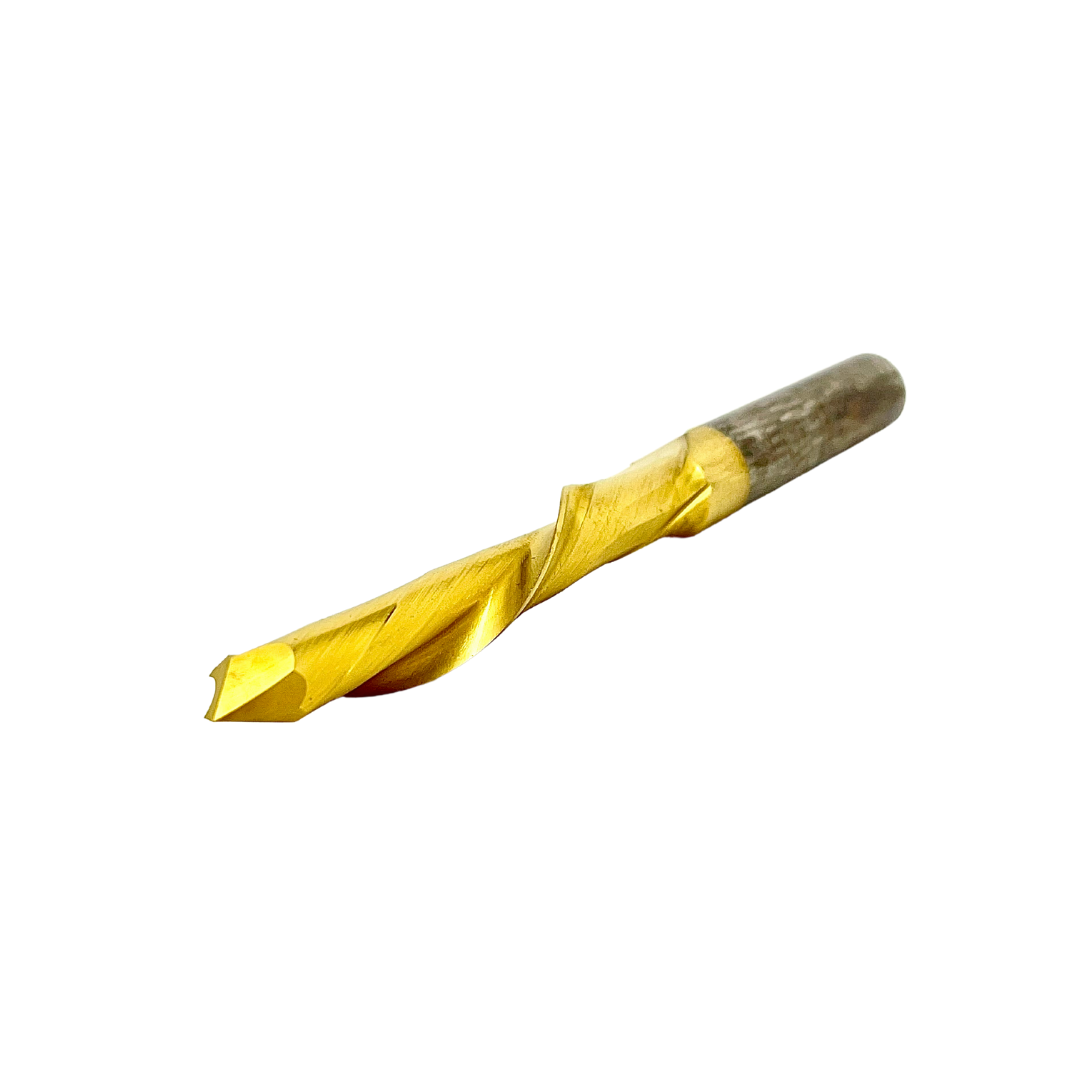 Door Lite Router Bit, Onsrud 15-60, 1/2" Dia X 5-1/2" OAL - Gold-Tin Coating, HSS Downcut Spiral THUMBNAIL