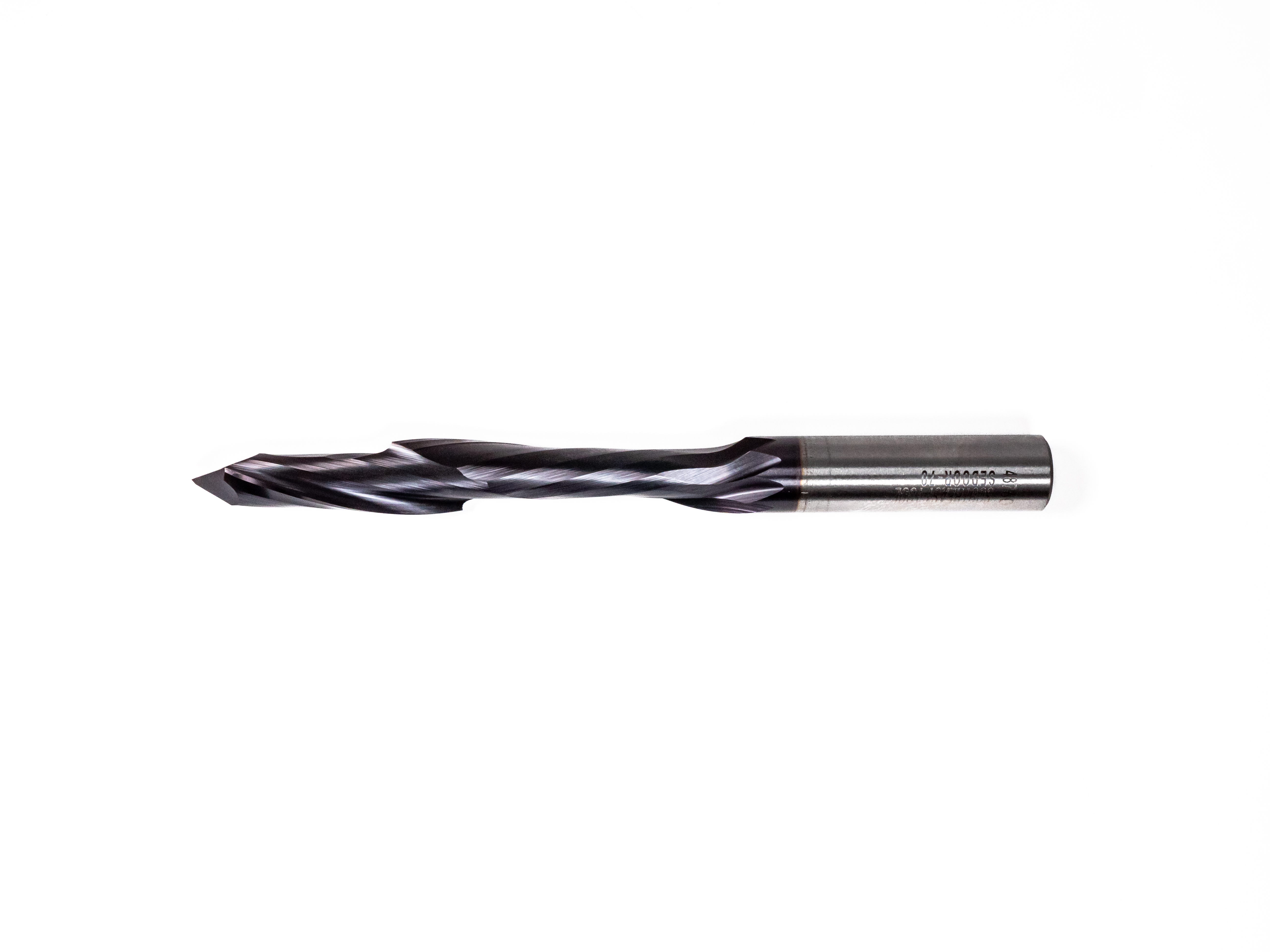 ROUTER BIT, 1/2" DIA X 1/2" SHANK X 5-1/2 OAL WITH 2-1/2" CL, 1 FLUTE, COATED HSS 1+1 COMPRESSION SP LARGE