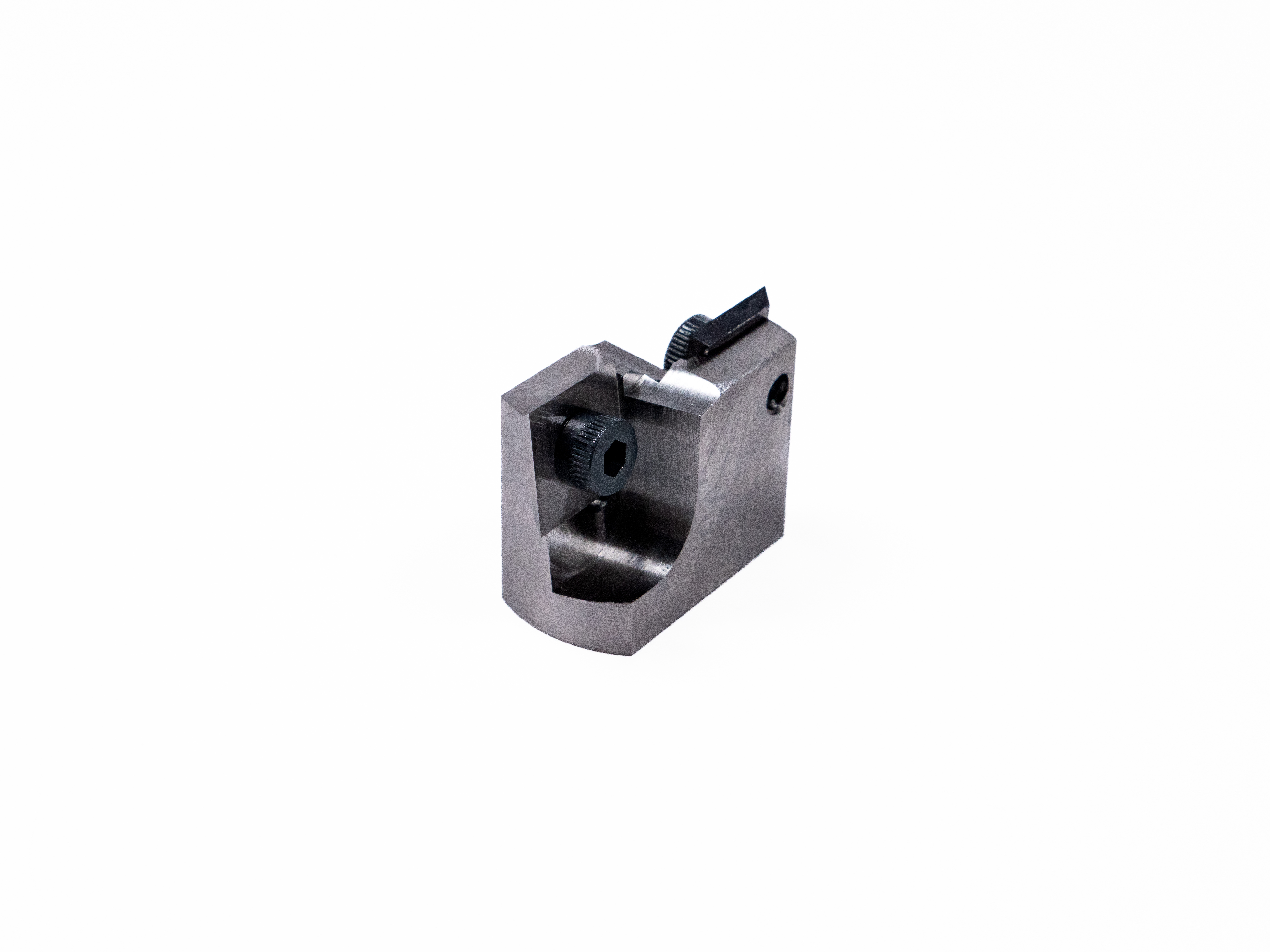 ROUTER BIT, SPIN ON, 1-1/4 DIA, 1/4-28 THREAD, REPLACEABLE CARBIDE, REVERSE HELIX, DUAL STOP INSERT THUMBNAIL